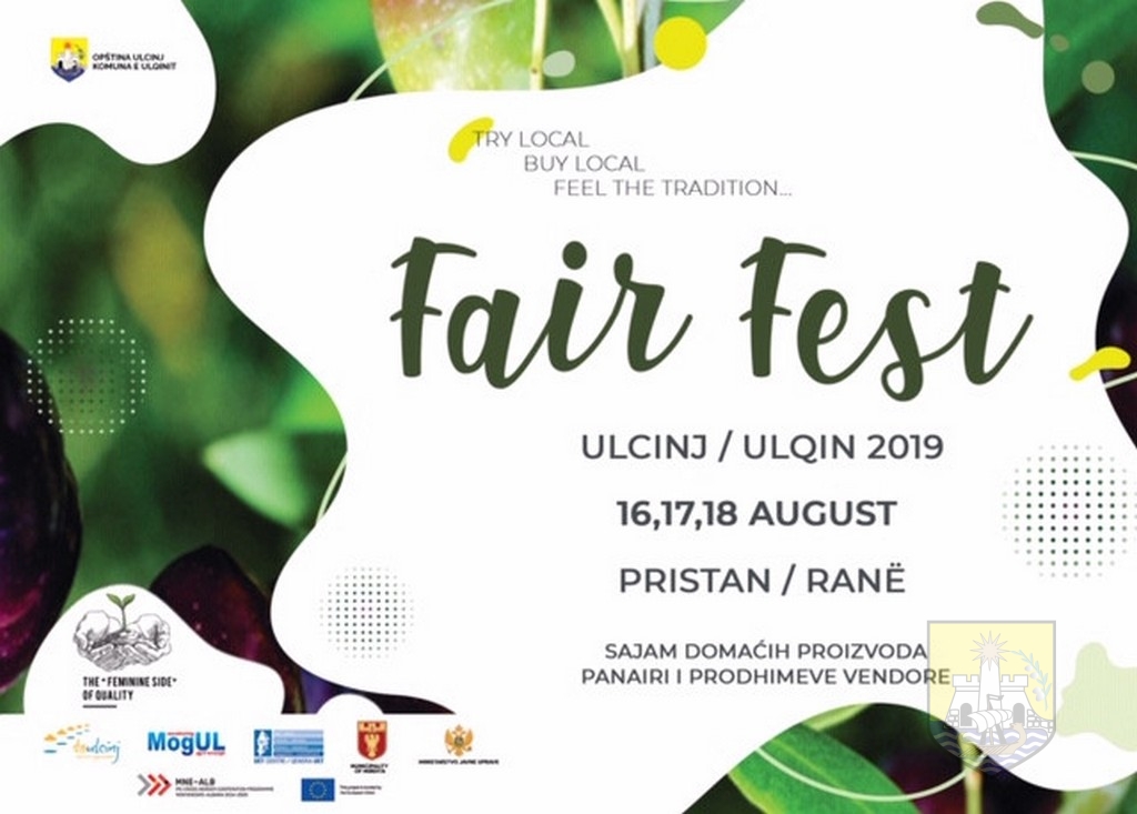 Opština Ulcinj organizuje sajam domaćih proizvoda „FAIR FEST"