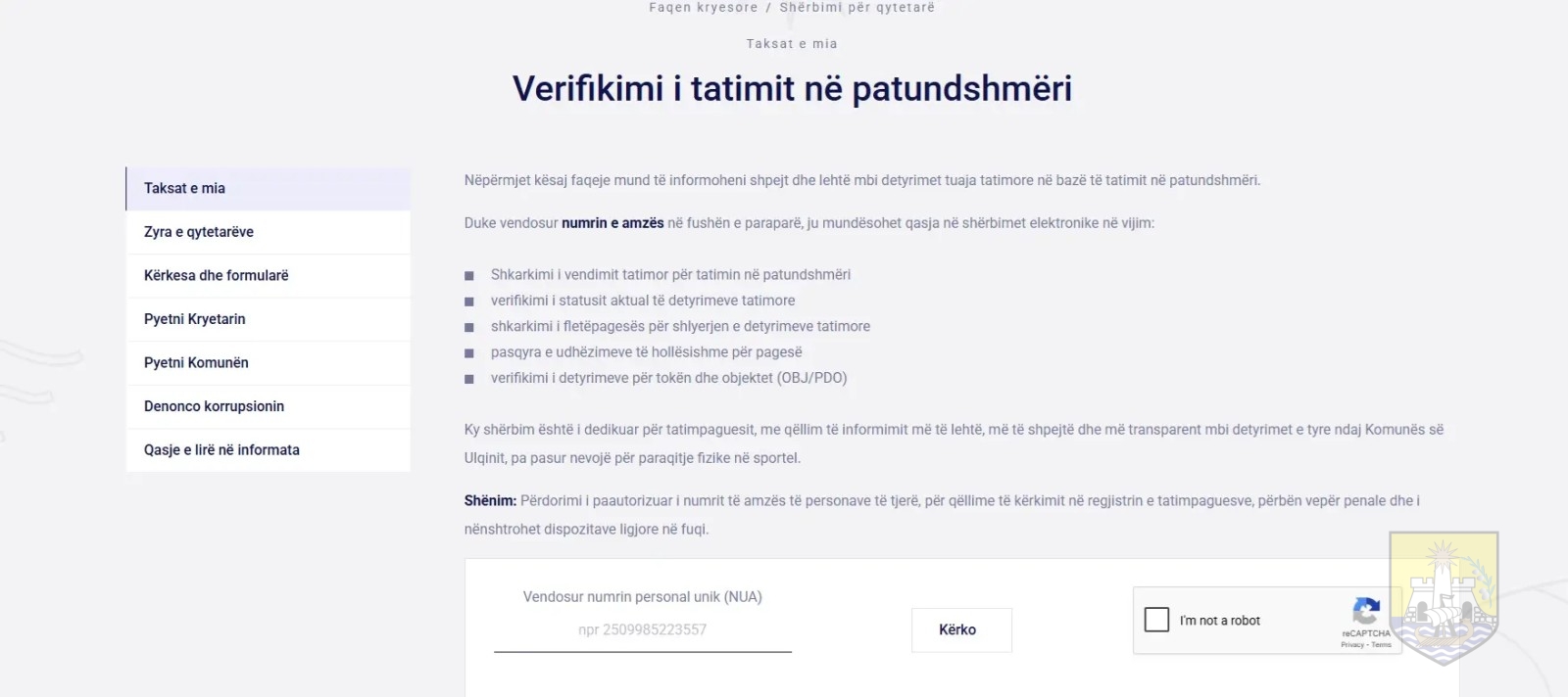 Komuna e Ulqinit vë në funksion shërbimet e para elektronike: Vendimet për tatim tashmë online