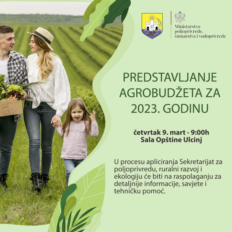 Predstavljanje Agrobudžeta za 2023. godine